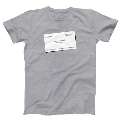 Patrick Bateman Business Card Adult Unisex T-Shirt - Twisted Gorilla