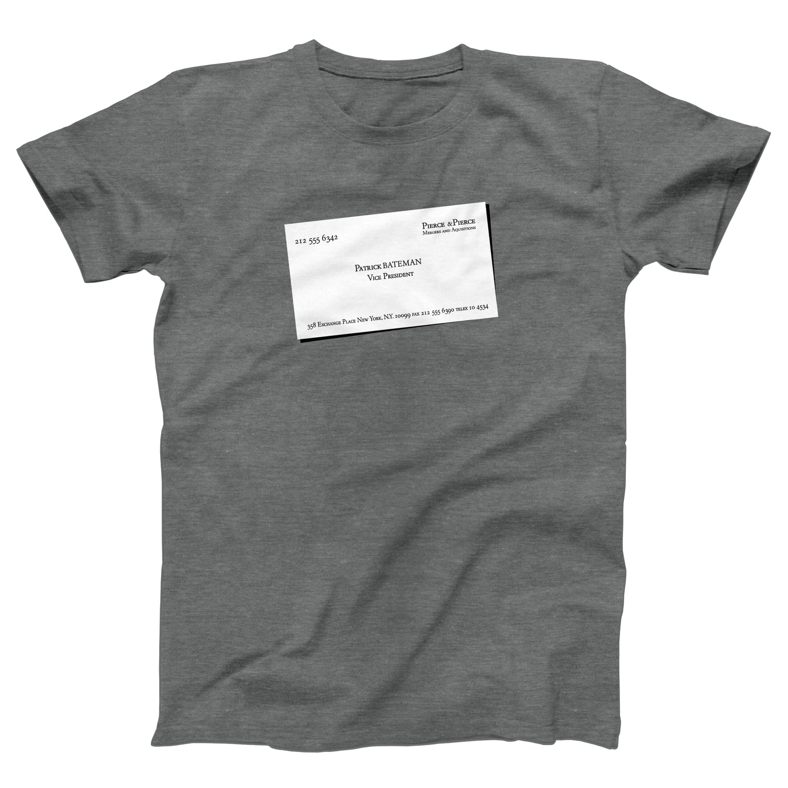 Patrick Bateman Business Card Adult Unisex T-Shirt - Twisted Gorilla