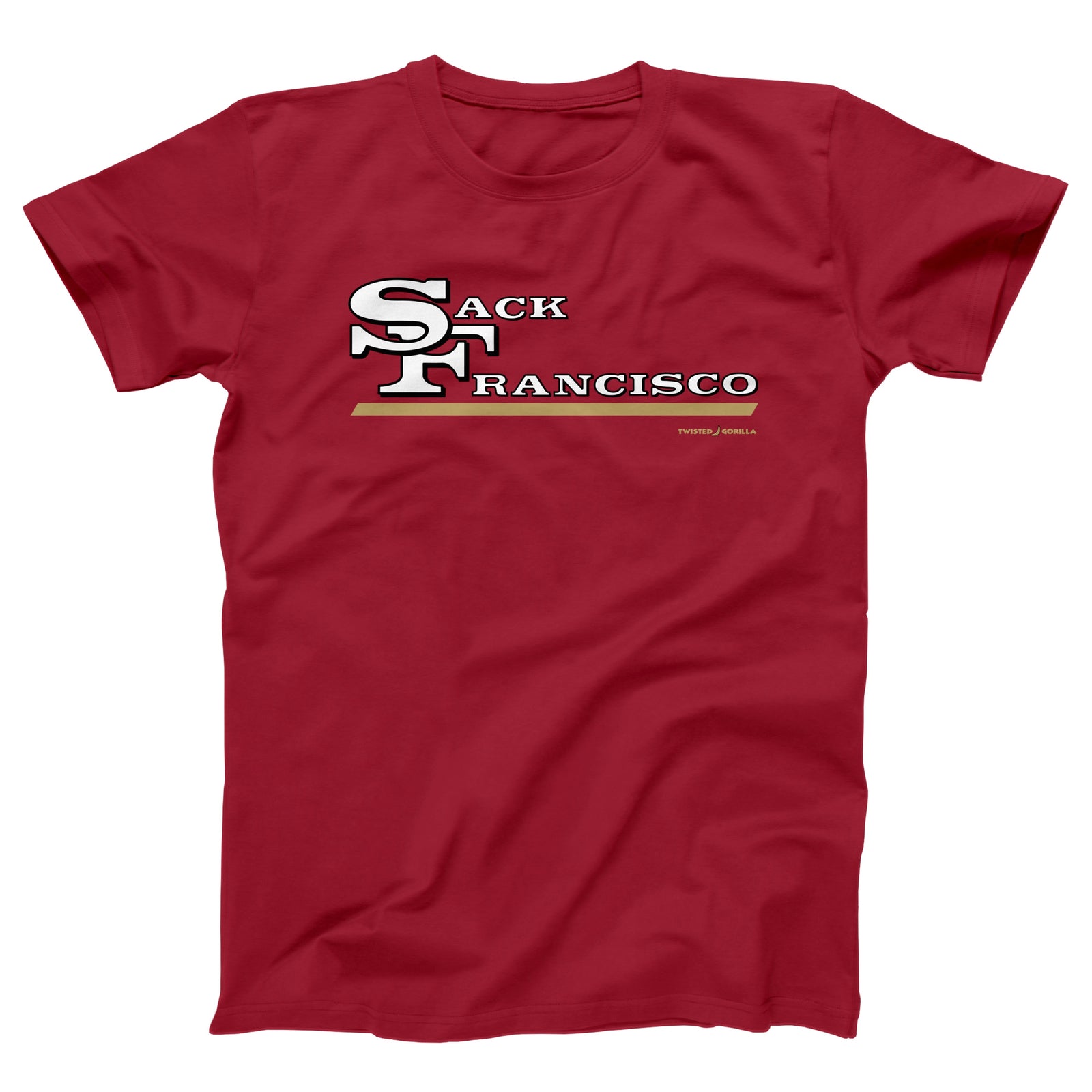 Sack Francisco Adult Unisex T-Shirt - Twisted Gorilla