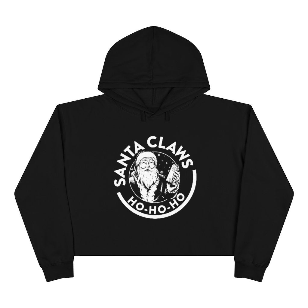 Santa Claws Women's Crop Hoodie - Twisted Gorilla