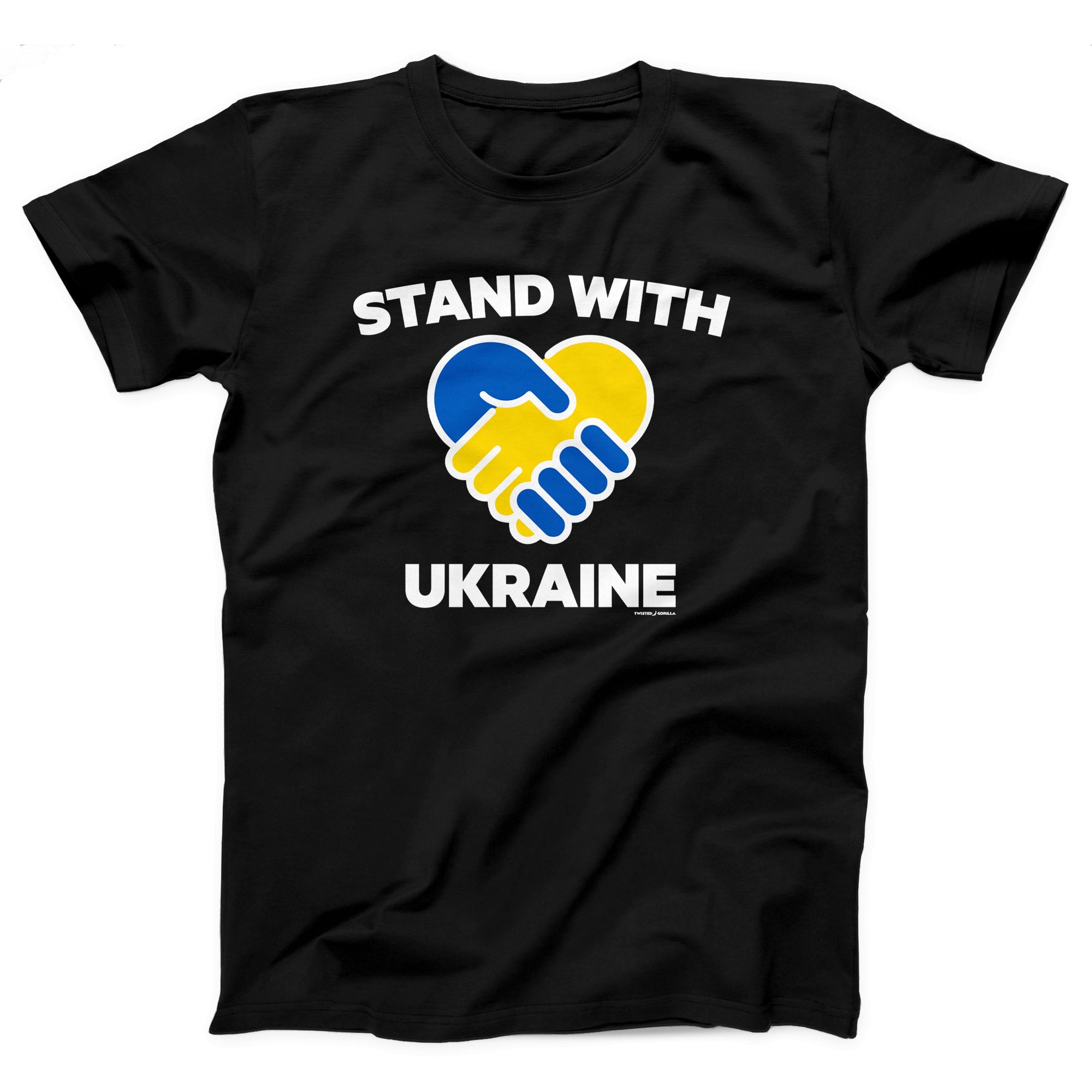 Stand With Ukraine Adult Unisex T-Shirt - Twisted Gorilla