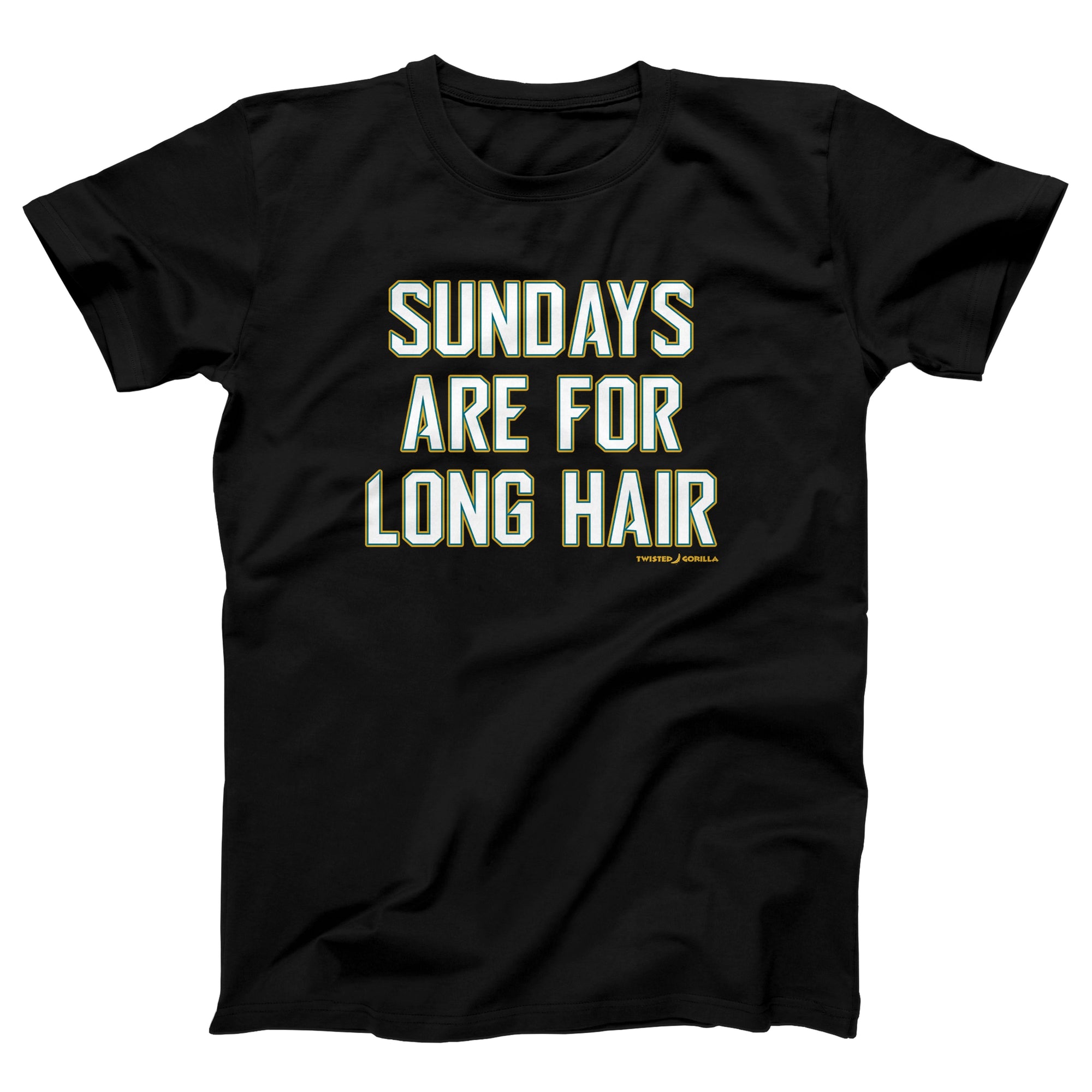 Sundays Are For Long Hair Adult Unisex T-Shirt - Twisted Gorilla