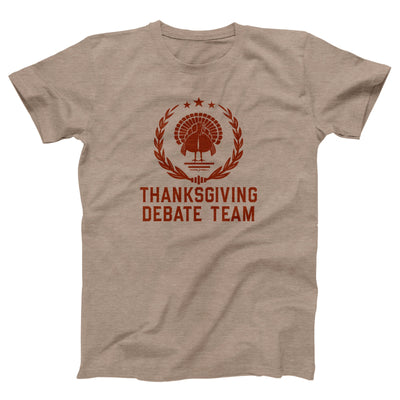 Thanksgiving Debate Team Adult Unisex T-Shirt - Twisted Gorilla