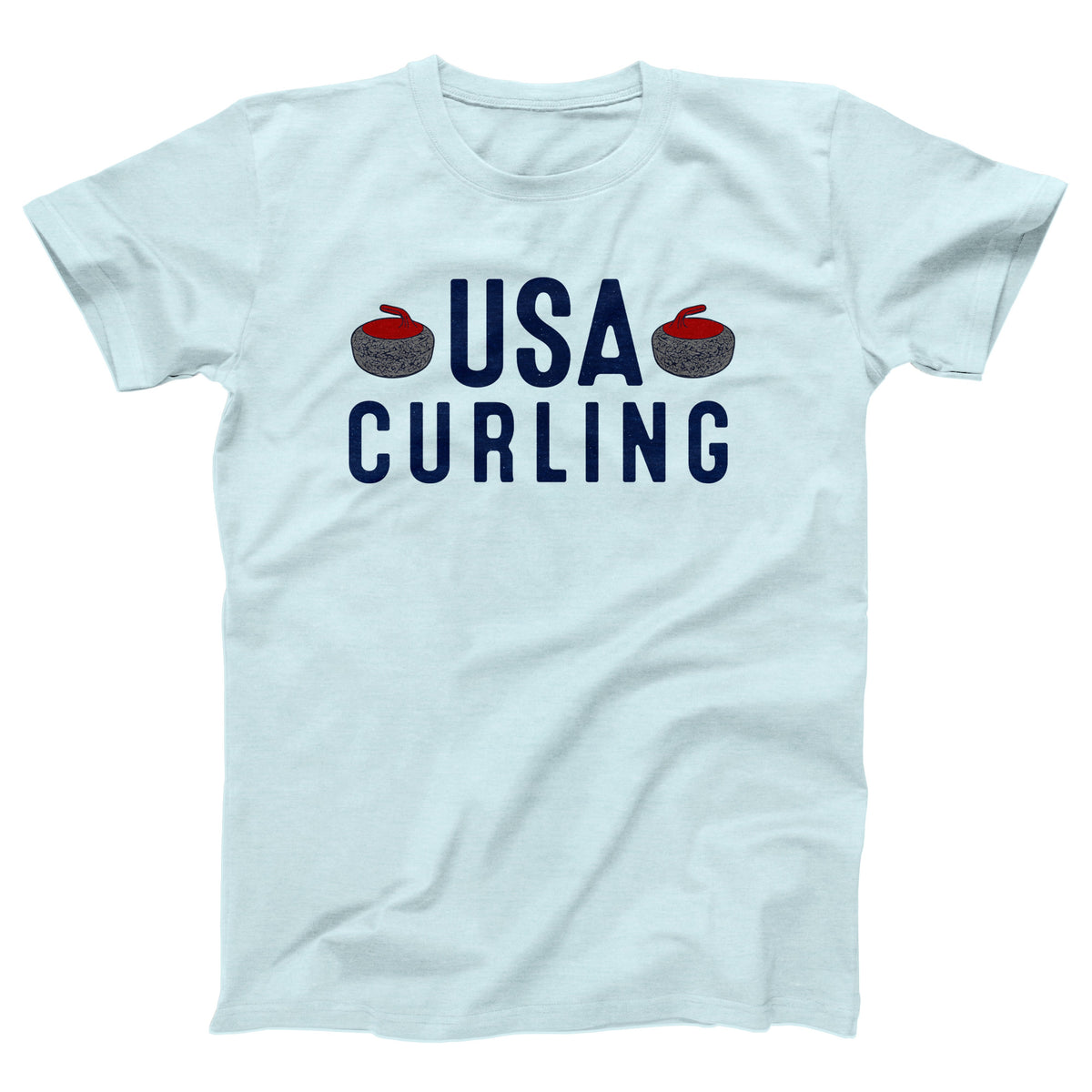 USA Curling Adult Unisex T-Shirt - Twisted Gorilla
