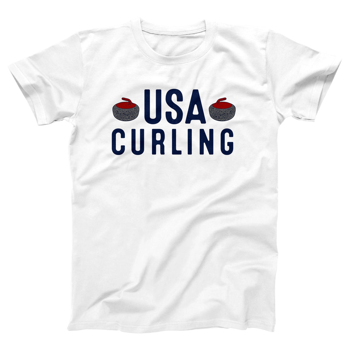 USA Curling Adult Unisex T-Shirt - Twisted Gorilla