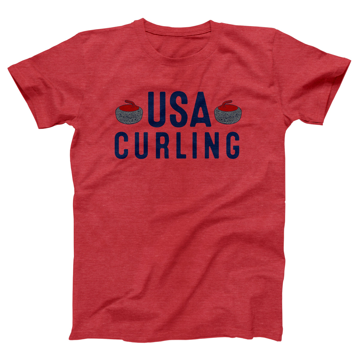 USA Curling Adult Unisex T-Shirt - Twisted Gorilla