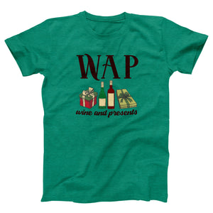WAP - Wine & Presents Adult Unisex T-Shirt - Twisted Gorilla