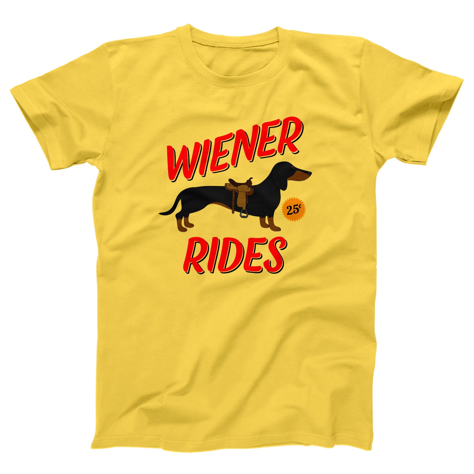 Wiener Rides Adult Unisex T-Shirt - Twisted Gorilla